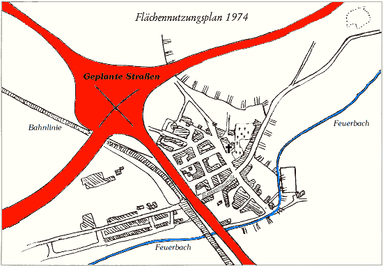 Flächennutzungsplan Zazenhausen von 1974